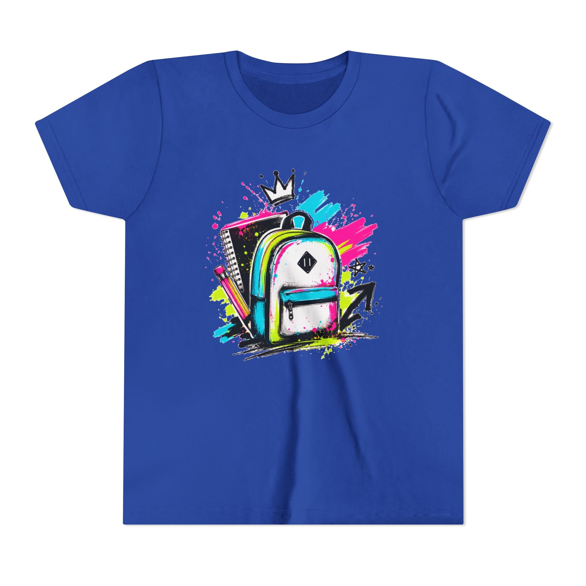 Back to School Kids T-Shirt | Graffiti Backpack Graphic Tee | First Day of School Shirt | Boys Girls Youth Tee