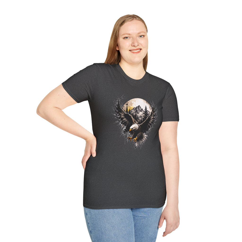 Bald Eagle Mountain T-Shirt | Patriotic Eagle Graphic Tee | Nature Lover Shirt | Outdoor Adventure Tee | Unisex Wildlife Gift