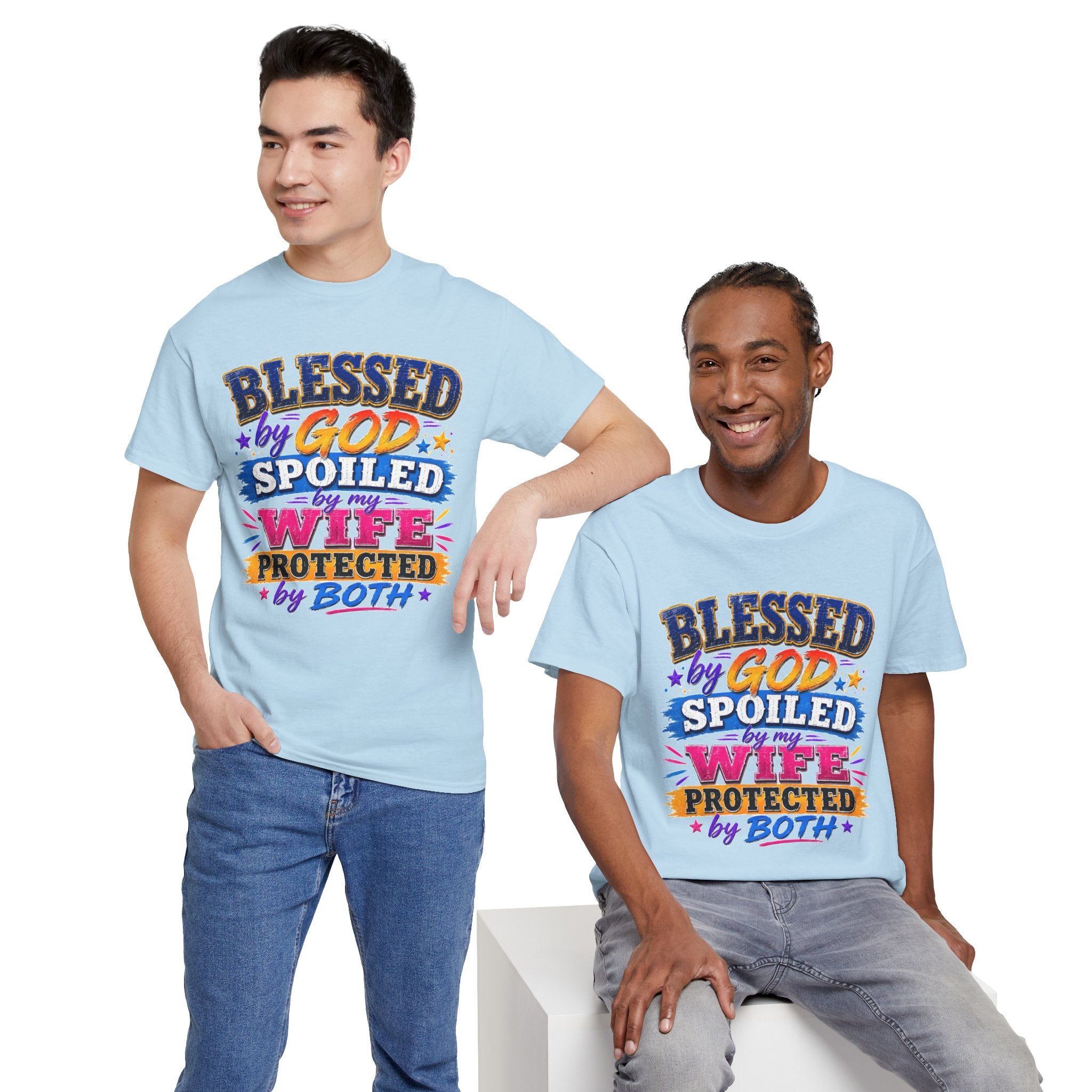 Blessed by God, Spoiled by My Wife – Men’s Graphic Tee
