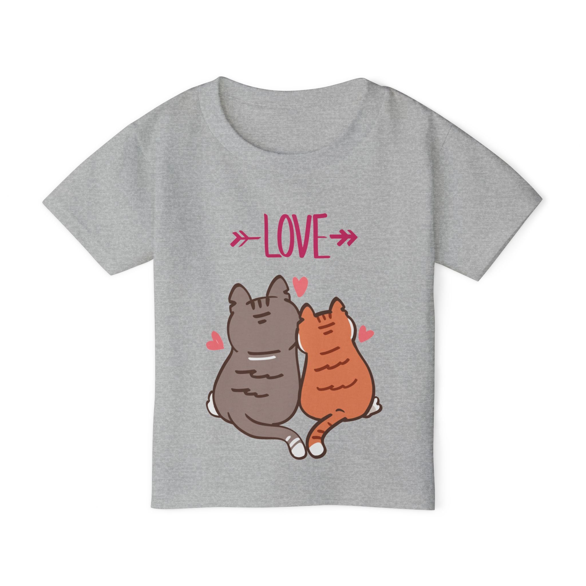 Cute Toddler Cat Shirt, Kids Valentine Shirt, Love Cats T-Shirt for Boys Girls, Matching Siblings Outfit, Kids Cute Animal Tee, Gift for Kids