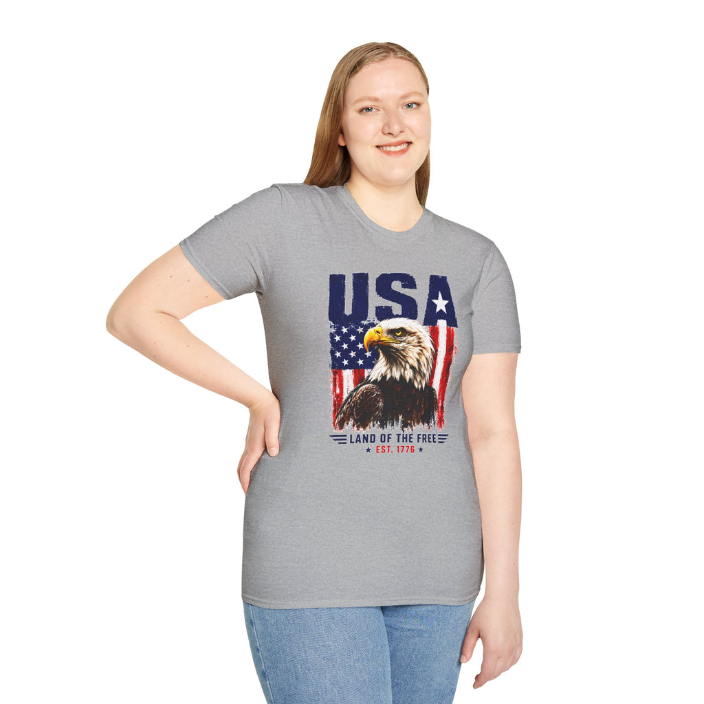 USA Eagle T-Shirt — Patriotic American Flag Graphic Tee (Land of the Free)