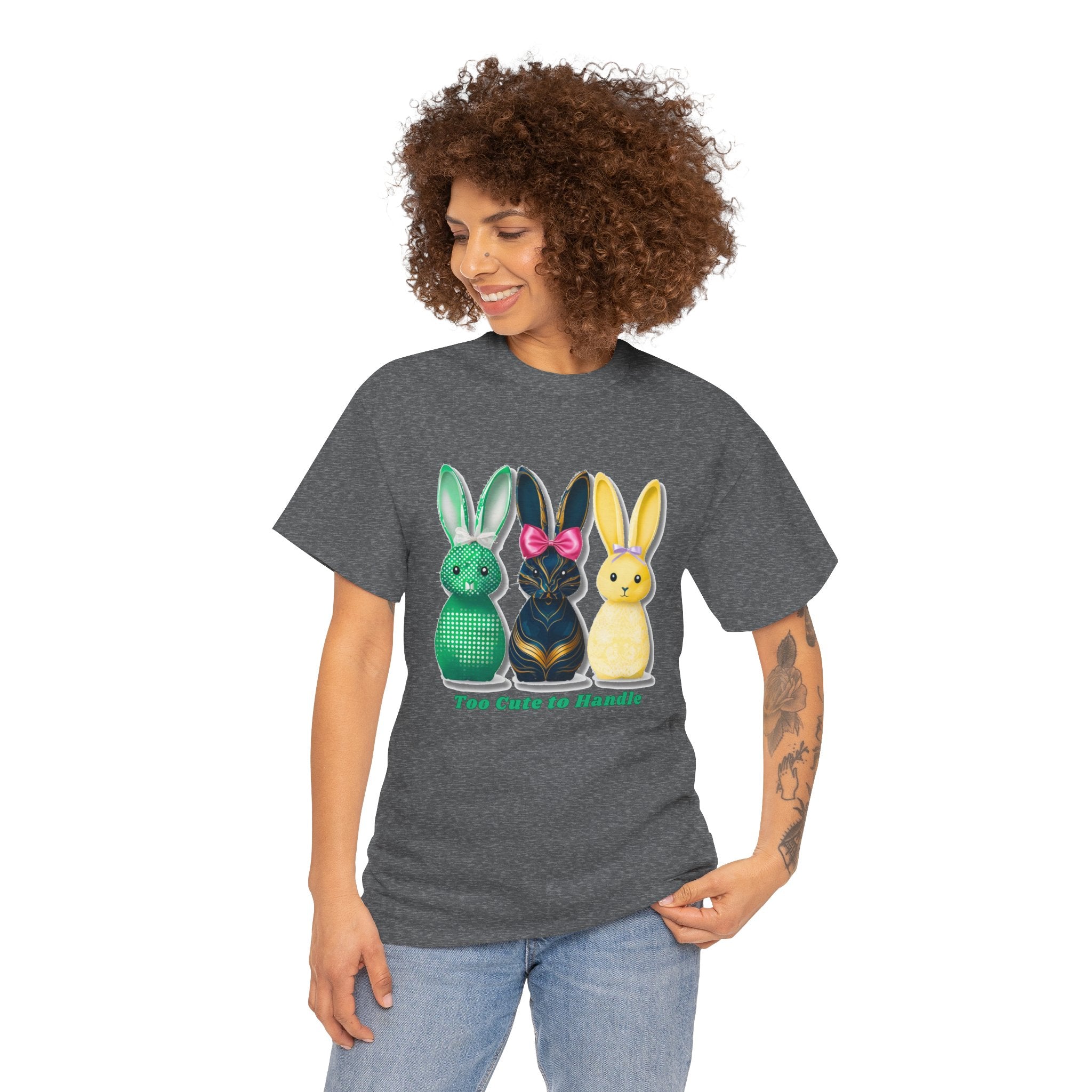 Funny Easter Bunny Shirt, Too Cute To Handle Tee, Cute Bunny Shirt, Easter Gift for Women, Spring Rabbit T-Shirt, Easter Outfit
