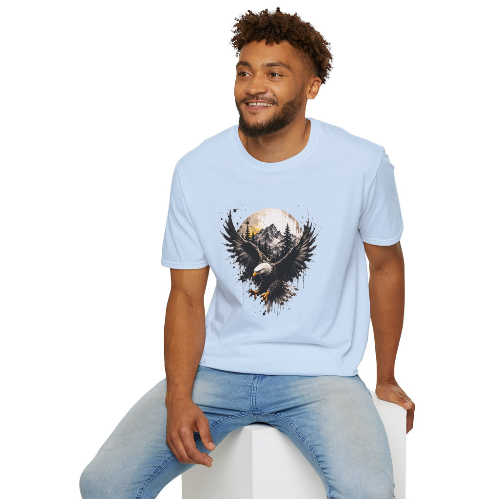 Bald Eagle Mountain T-Shirt | Patriotic Eagle Graphic Tee | Nature Lover Shirt | Outdoor Adventure Tee | Unisex Wildlife Gift