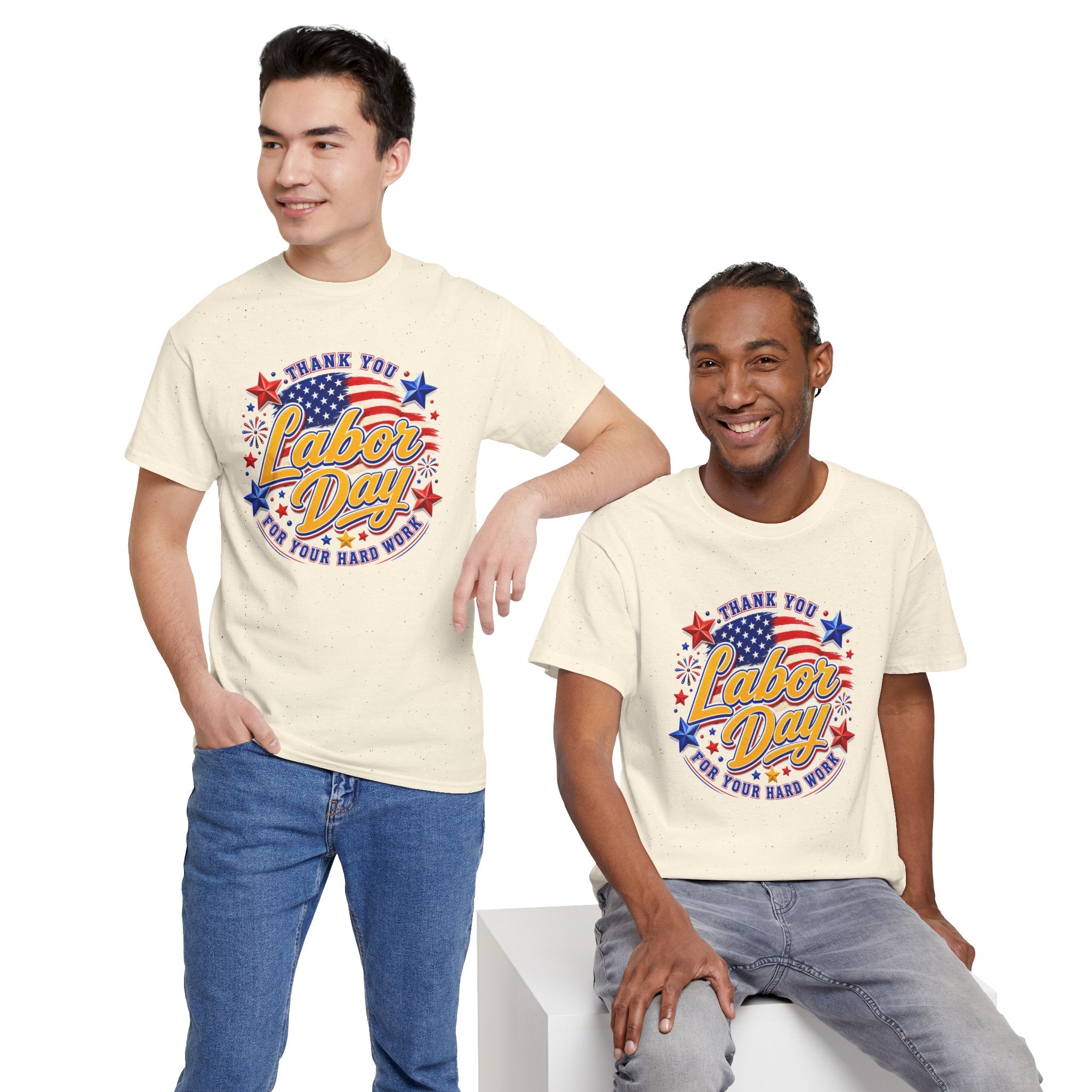 Labor Day T-Shirt — "Thank You Labor Day For Your Hard Work" Patriotic Holiday Tee