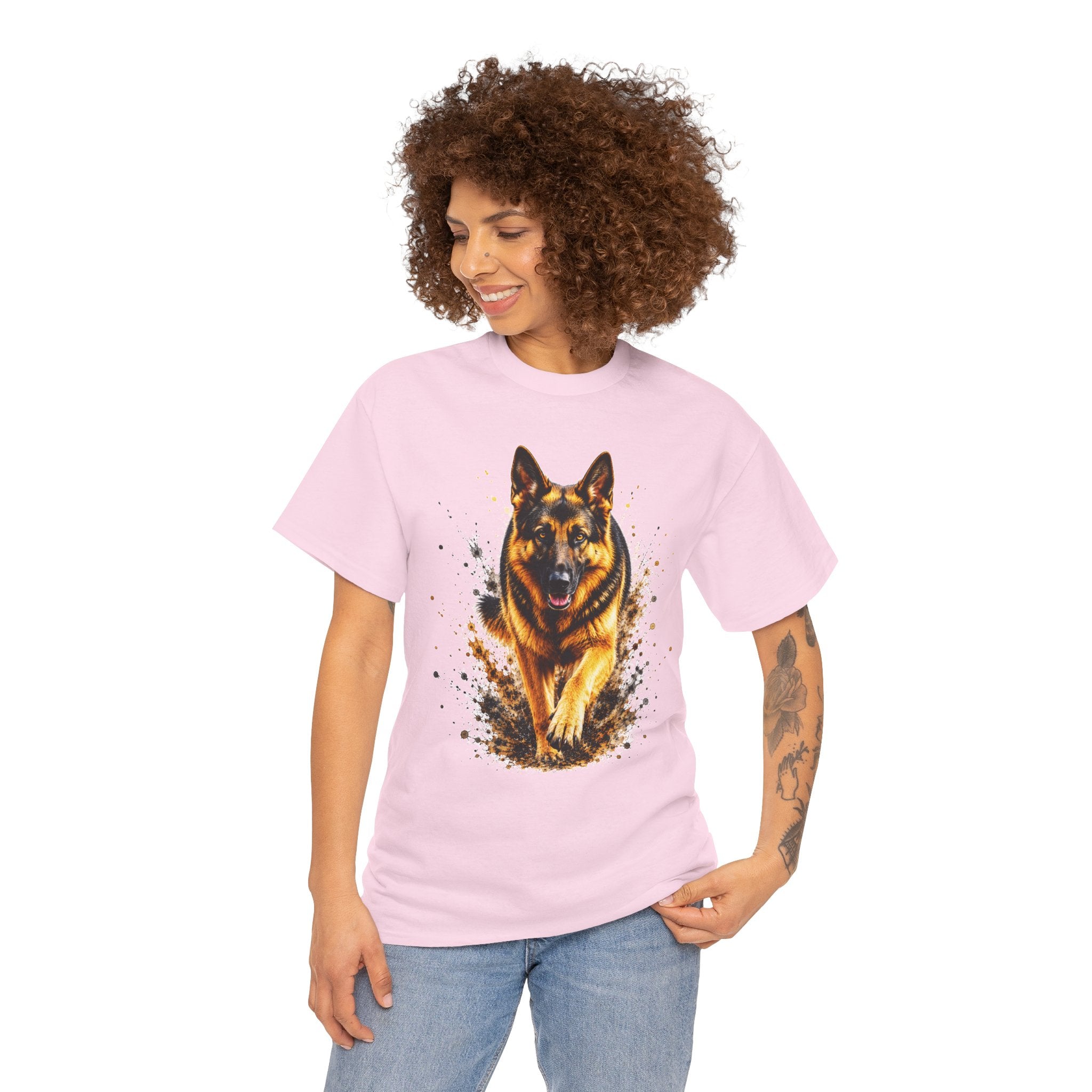 German Shepherd Running T-Shirt, German Shepherd Graphic Tee, Dog Lover Shirt, Unisex German Shepherd Tee, Gift for Dog Owner, K9 Animal Shirt