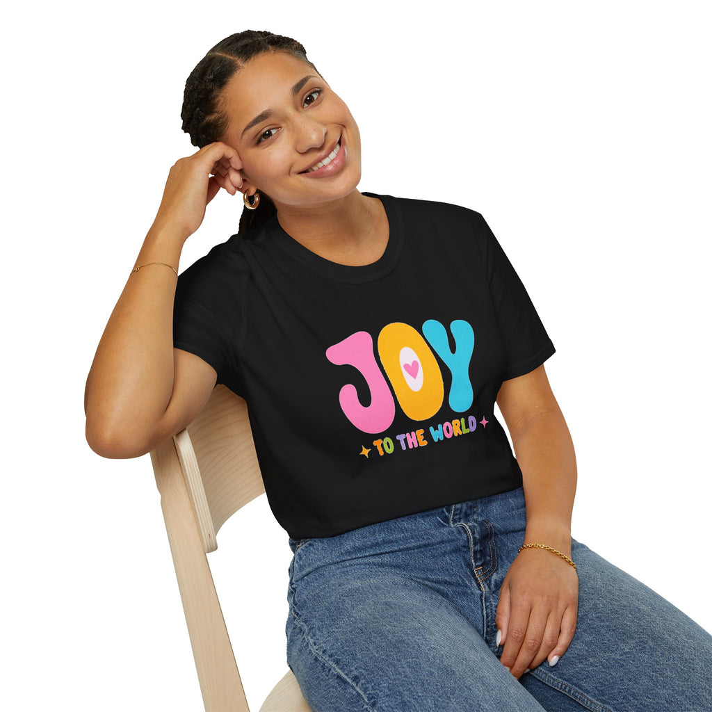 Joy to the World T-Shirt — Colorful Holiday Christmas Tee