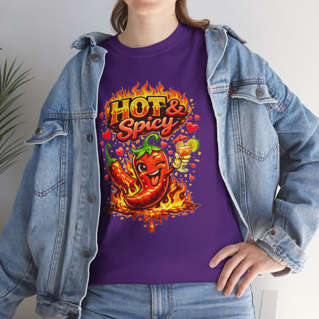 Hot & Spicy Pepper Shirt, Funny Chili Graphic Tee, Cute Food Lover T-Shirt, Spicy Gift