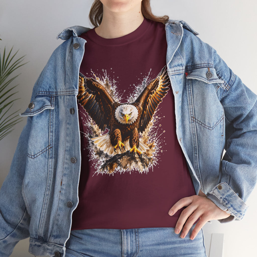 Majestic Bald Eagle T-Shirt, Eagle Graphic Tee, Patriotic Wildlife Shirt, Unisex Bird Lover Tee, American Eagle Gift