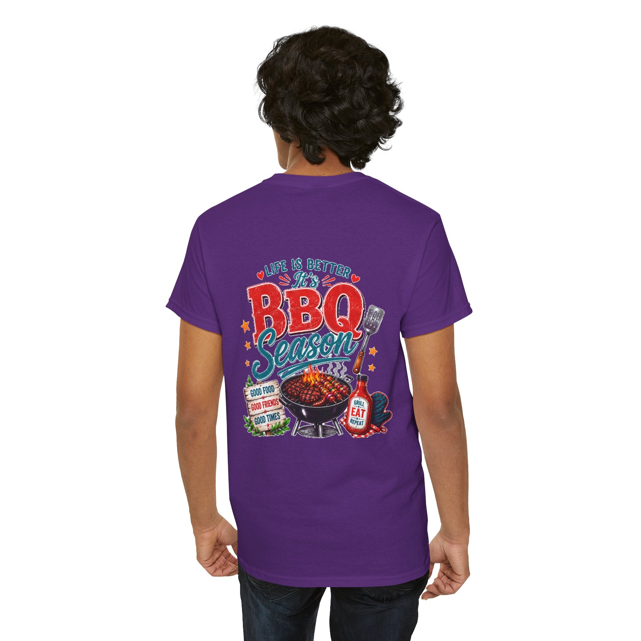 BBQ Season T-Shirt | Life Is Better It's BBQ Season Tee | Funny Grill Shirt | Summer Cookout Tee | Barbecue Lover Gift | Backyard BBQ Shirt