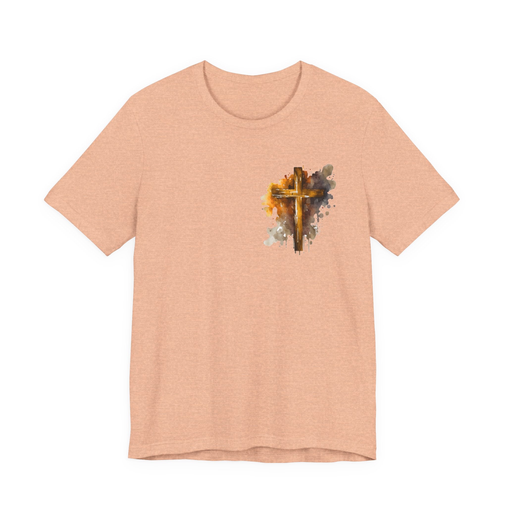 Christian Cross T-Shirt, Watercolor Faith Tee, Religious Shirt, Minimalist Christian Gift, Unisex Graphic Tee