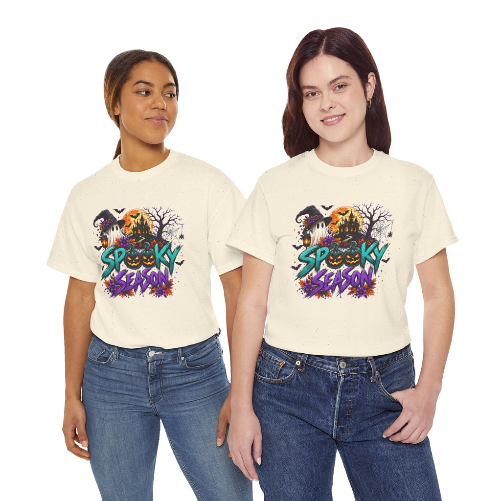 Spooky Season Halloween T-Shirt, Haunted House Pumpkin Tee, Halloween Graphic Shirt, Unisex Fall Tee