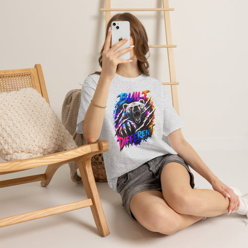 Built Different Bear T-Shirt — Bold Retro Grunge Graphic Tee