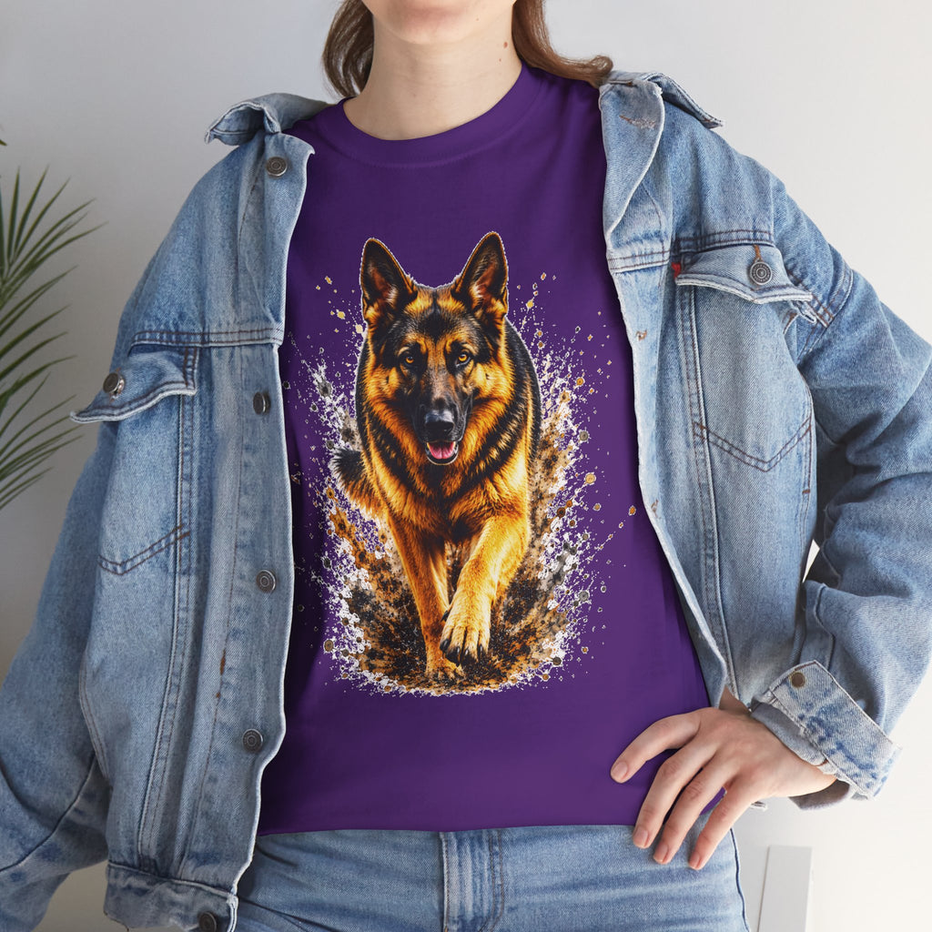 German Shepherd Running T-Shirt, German Shepherd Graphic Tee, Dog Lover Shirt, Unisex German Shepherd Tee, Gift for Dog Owner, K9 Animal Shirt