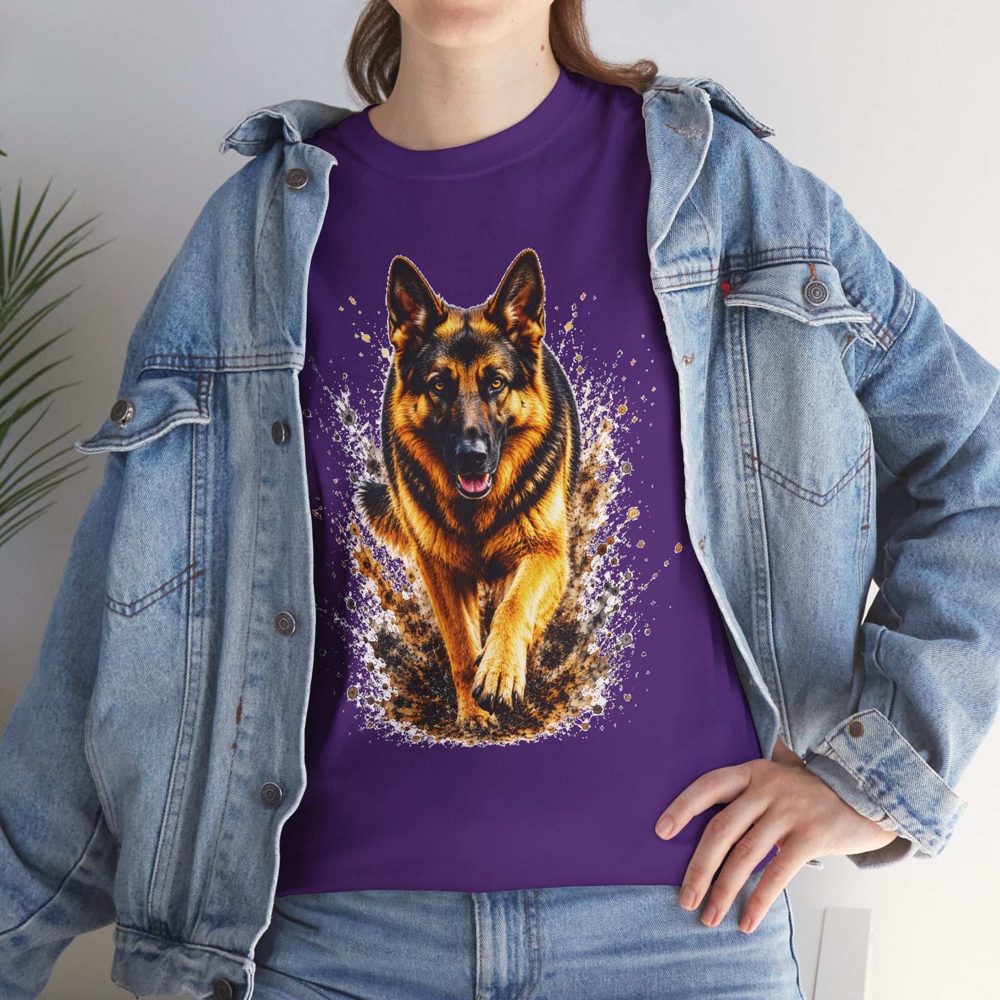 German Shepherd Running T-Shirt, German Shepherd Graphic Tee, Dog Lover Shirt, Unisex German Shepherd Tee, Gift for Dog Owner, K9 Animal Shirt