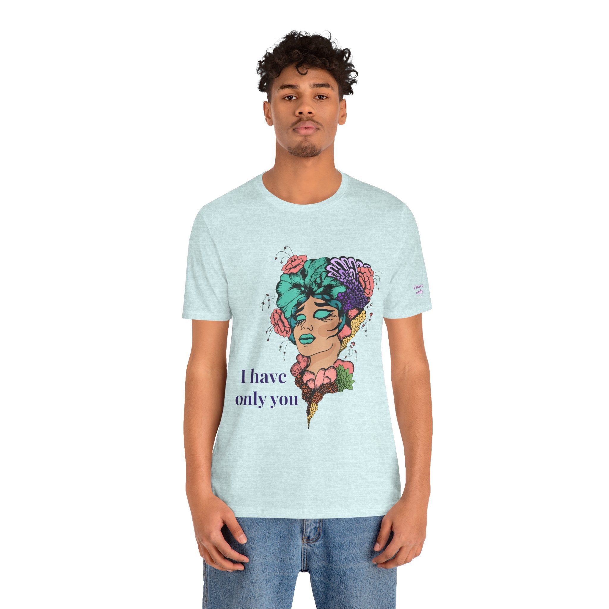 I Have Only You Floral Portrait Tee — Retro Femme Graphic T-Shirt