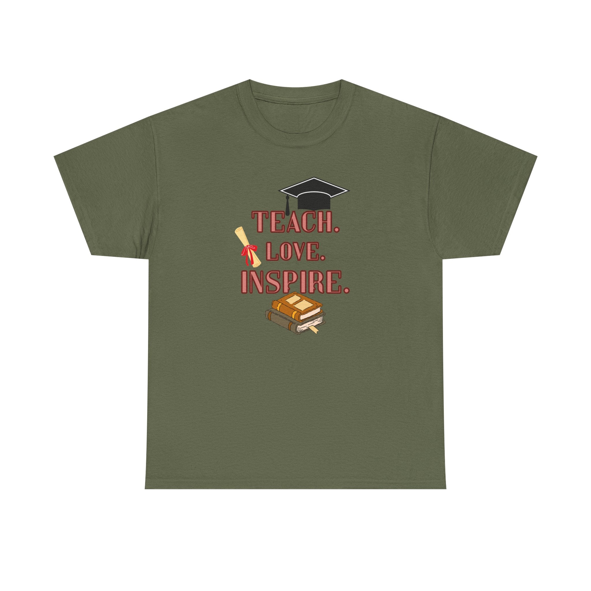 Teacher Shirt Teach Love Inspire, Teacher Gift T-Shirt, Back to School Tee, Inspirational Teacher Shirt, Unisex Graphic Tee