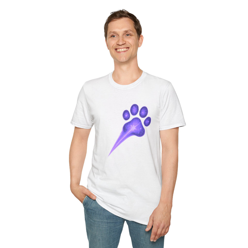 Purple Galaxy Paw Tee Dog Lover Gift, Aesthetic Pet Lover Tee