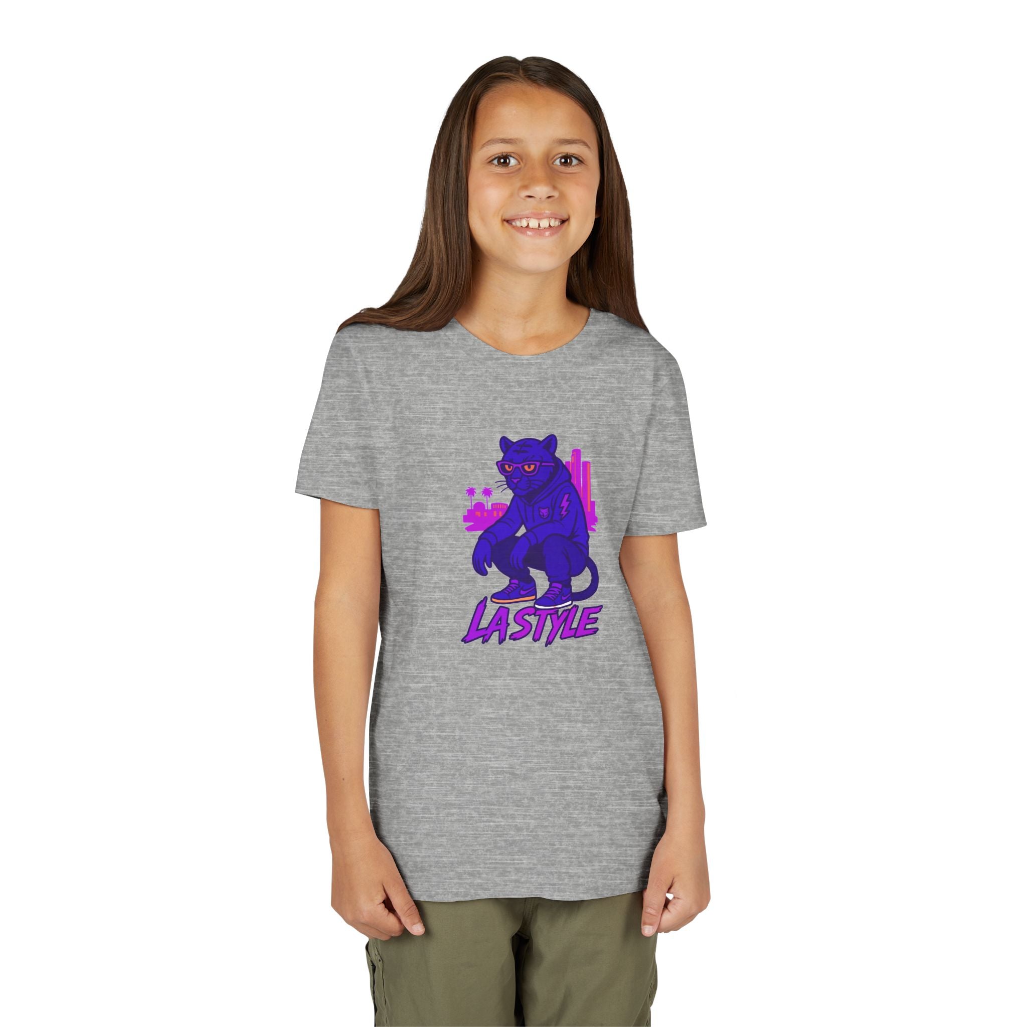 Youth Tee — Purple Panther 'Lastive' Graphic Kids Shirt