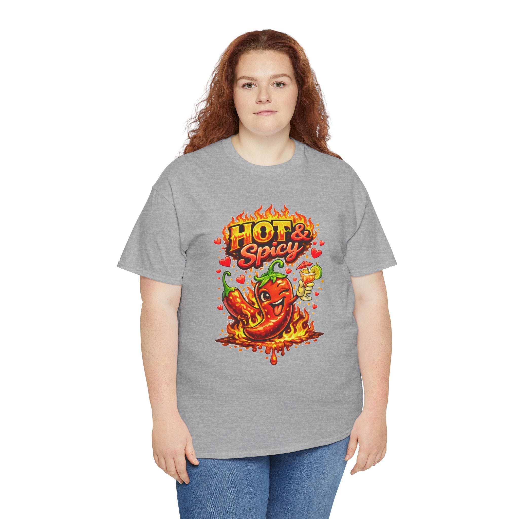 Hot & Spicy Pepper Shirt, Funny Chili Graphic Tee, Cute Food Lover T-Shirt, Spicy Gift