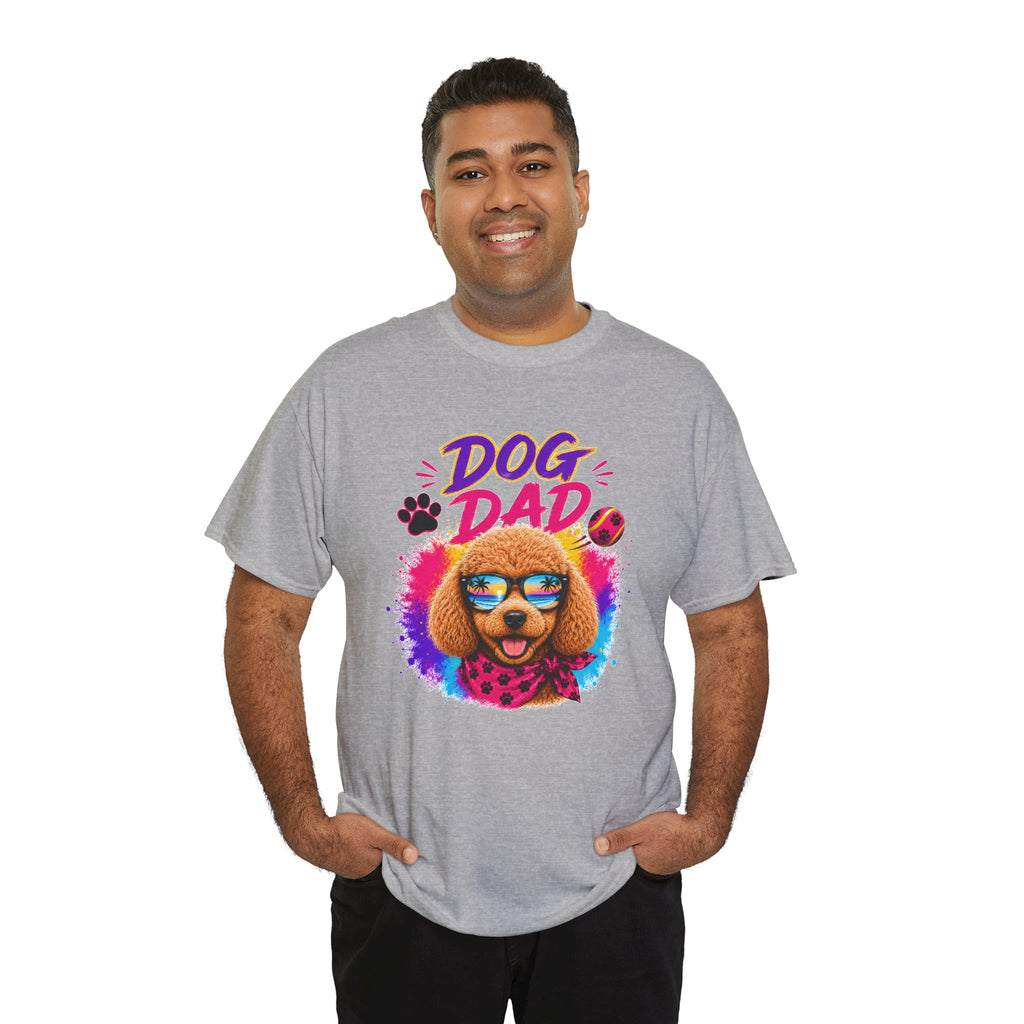 Dog Dad Poodle T-Shirt | Funny Dog Dad Gift | Colorful Retro Poodle Shirt | Dog Lover Gift | Unisex Graphic Tee