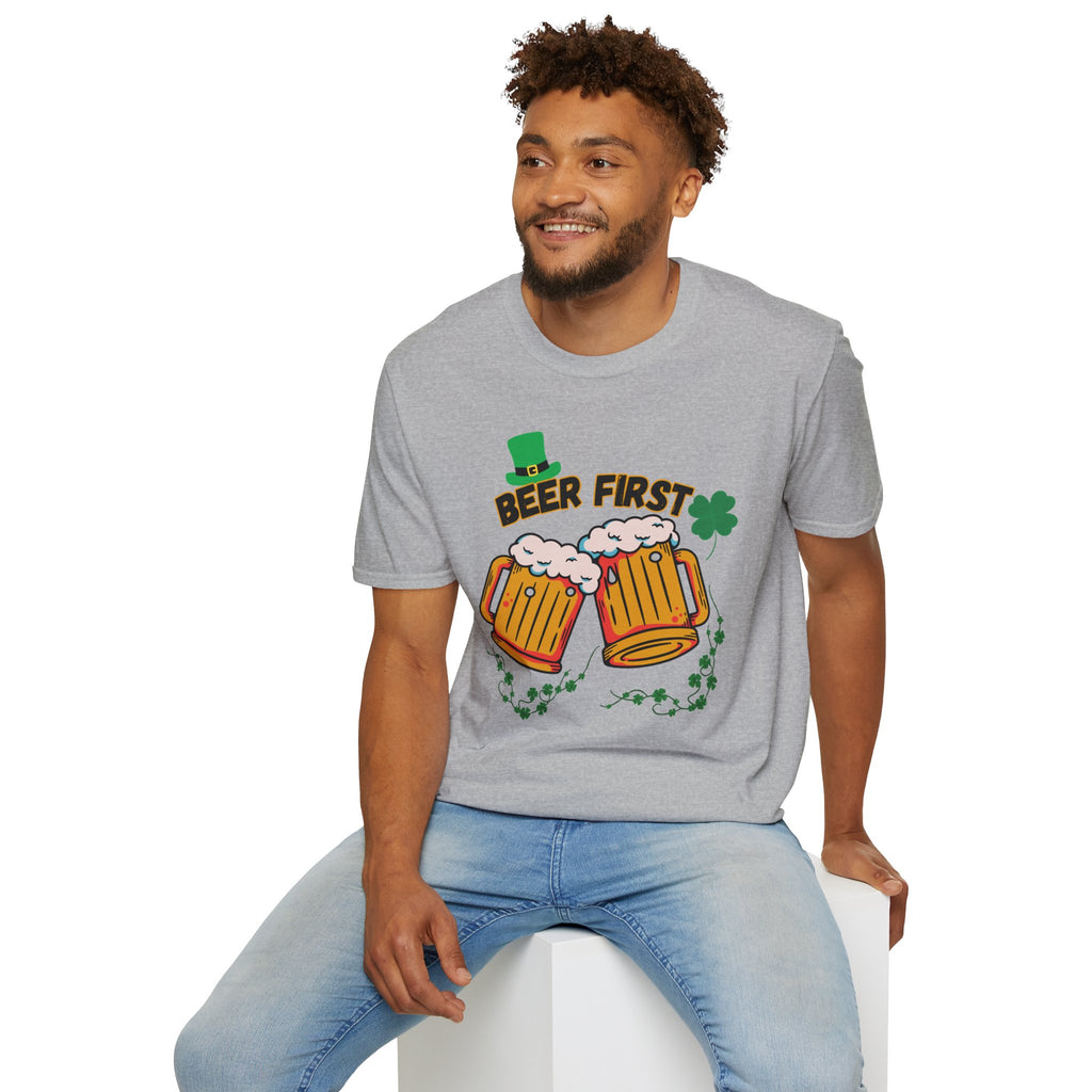 Beer First T-Shirt — St. Patrick's Day Beer Mug Tee