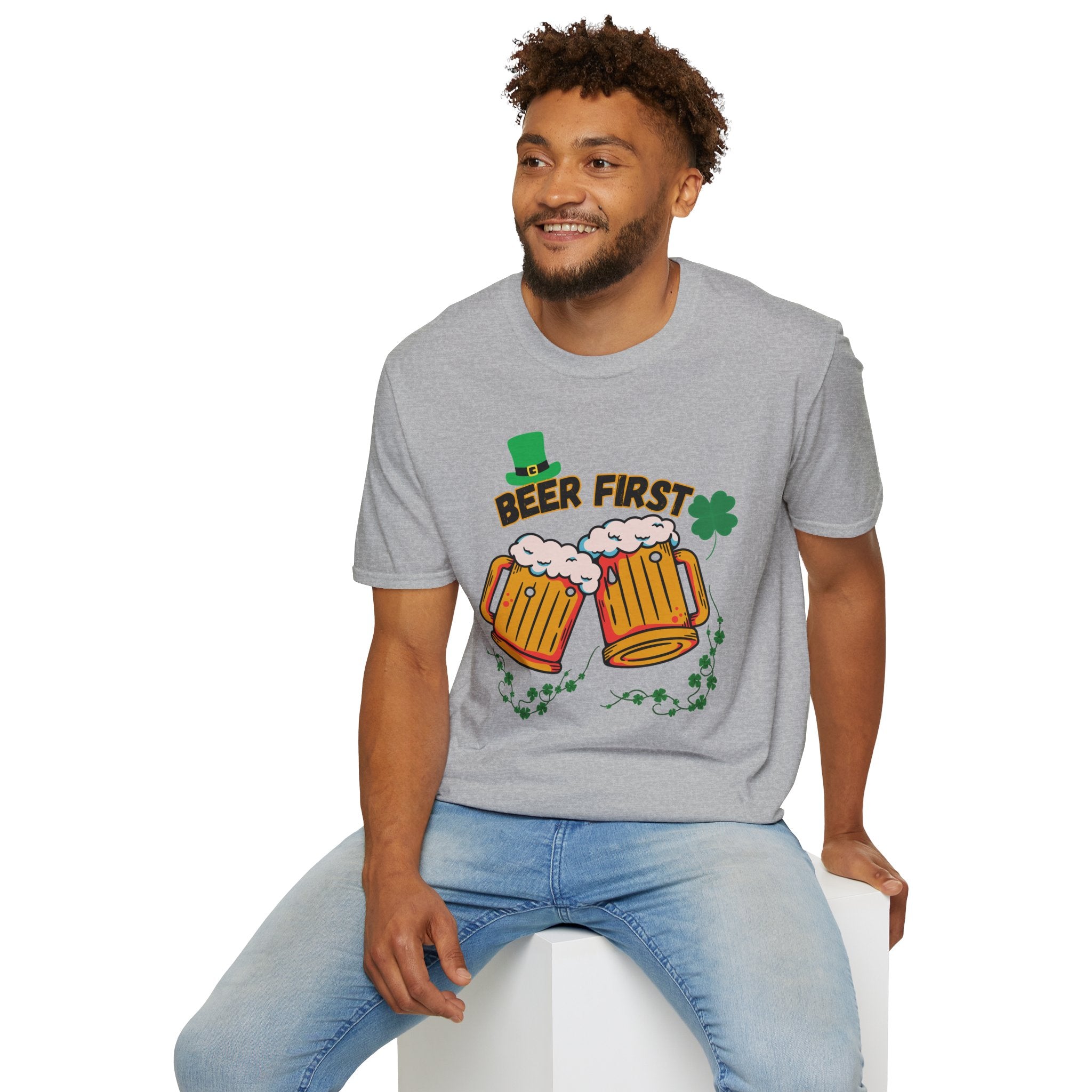 Beer First T-Shirt — St. Patrick's Day Beer Mug Tee