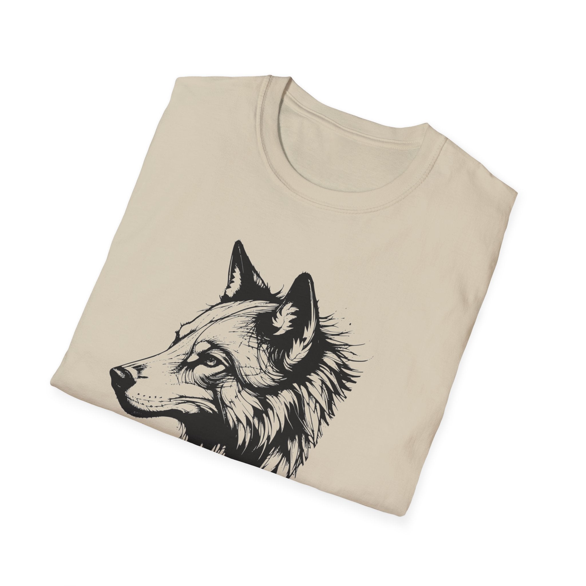 Wolf T Shirt, Mystic Wolf Graphic Tee, Forest Animal Shirt, Minimalist Wolf Head Shirt, Unisex Nature T-Shirt, Wildlife Gift, Boho Wolf Tee