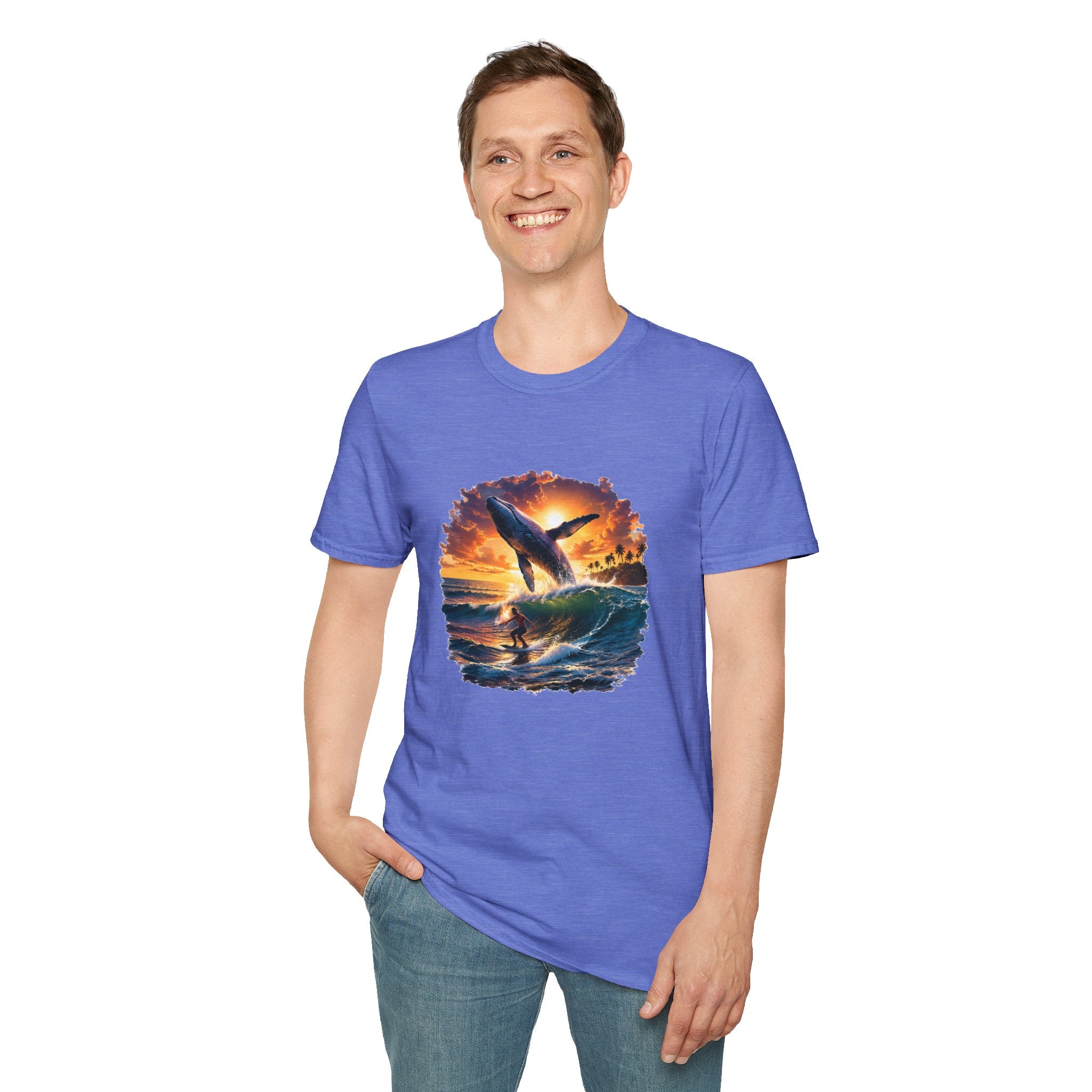 Whale Sunset T-Shirt — Ocean Jumping Humpback Tee