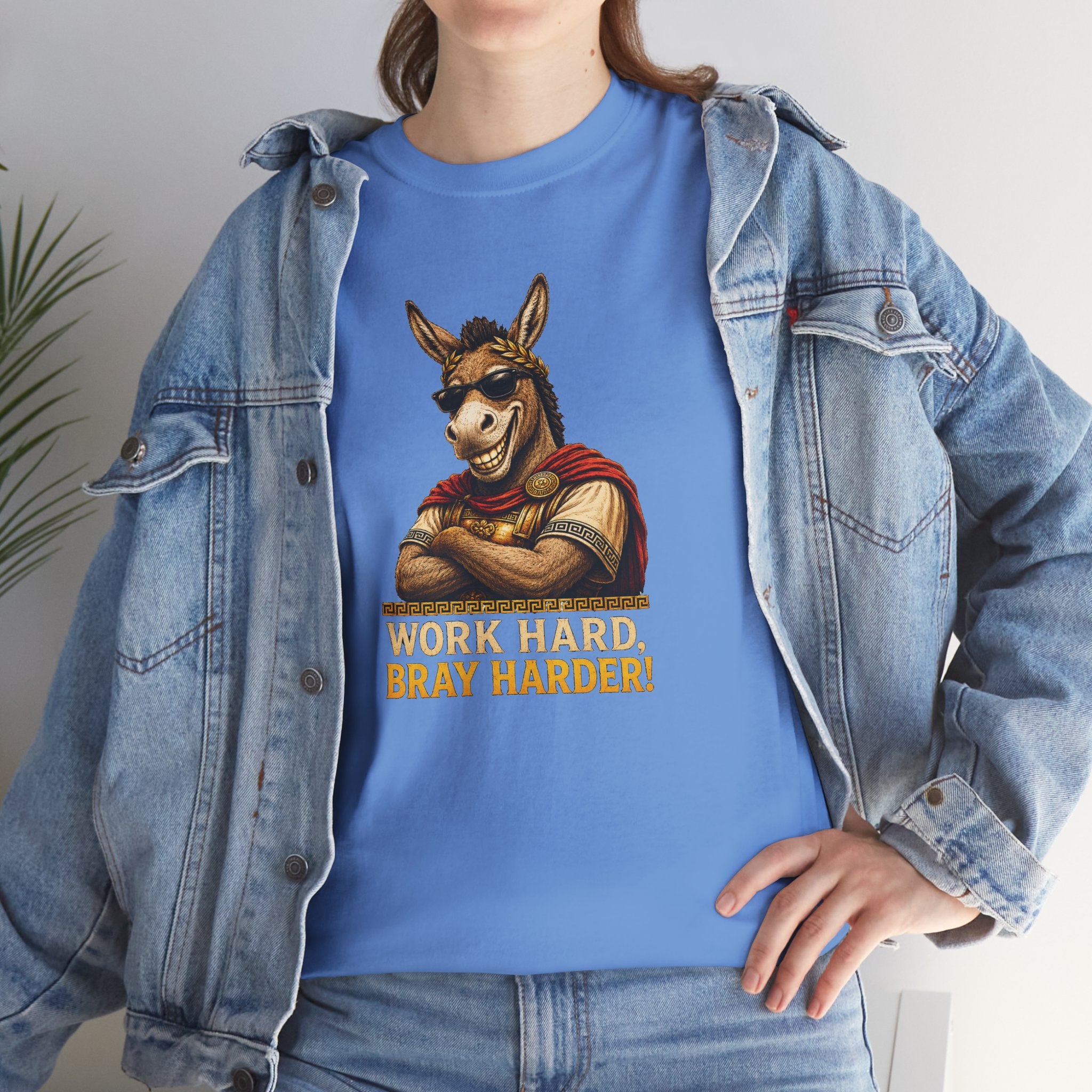 Work Hard Bray Harder T‑Shirt — Funny Donkey Motivational Tee