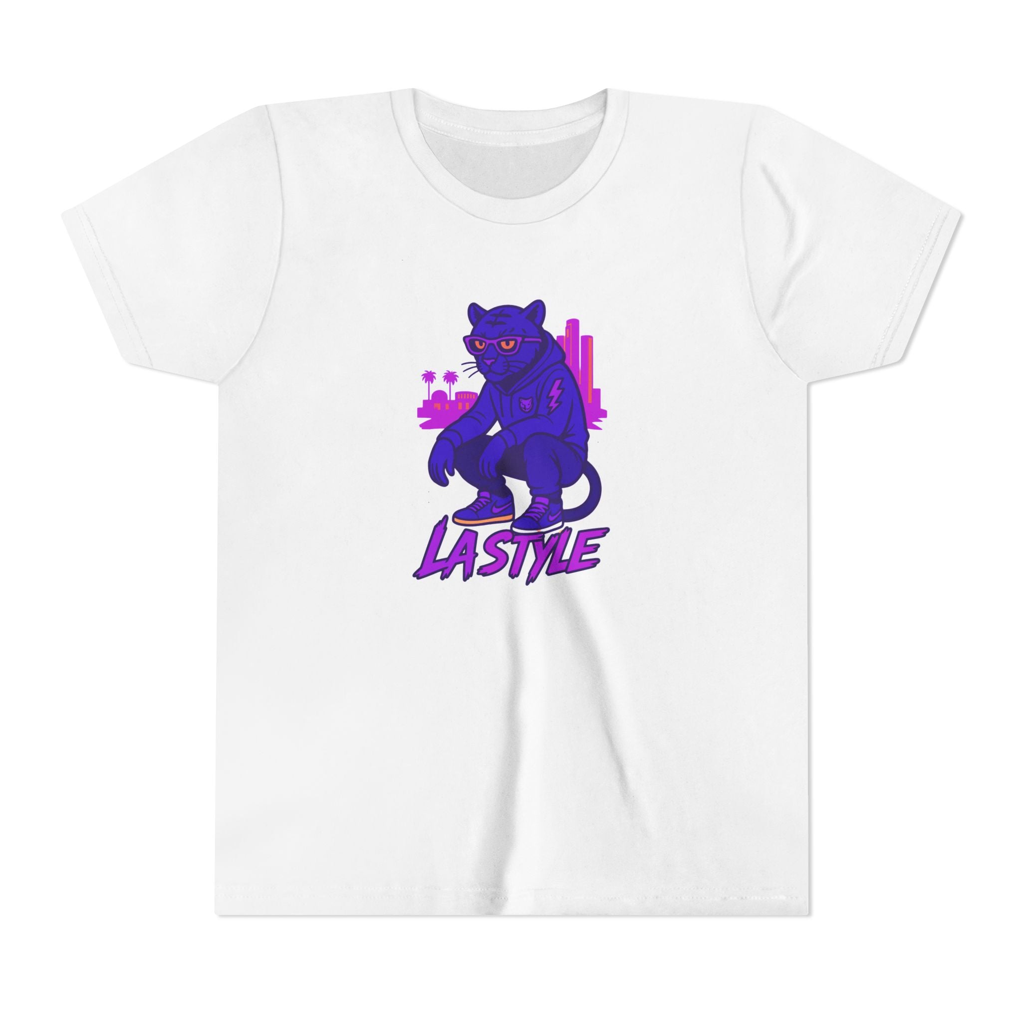 Youth Tee — Purple Panther 'Lastive' Graphic Kids Shirt