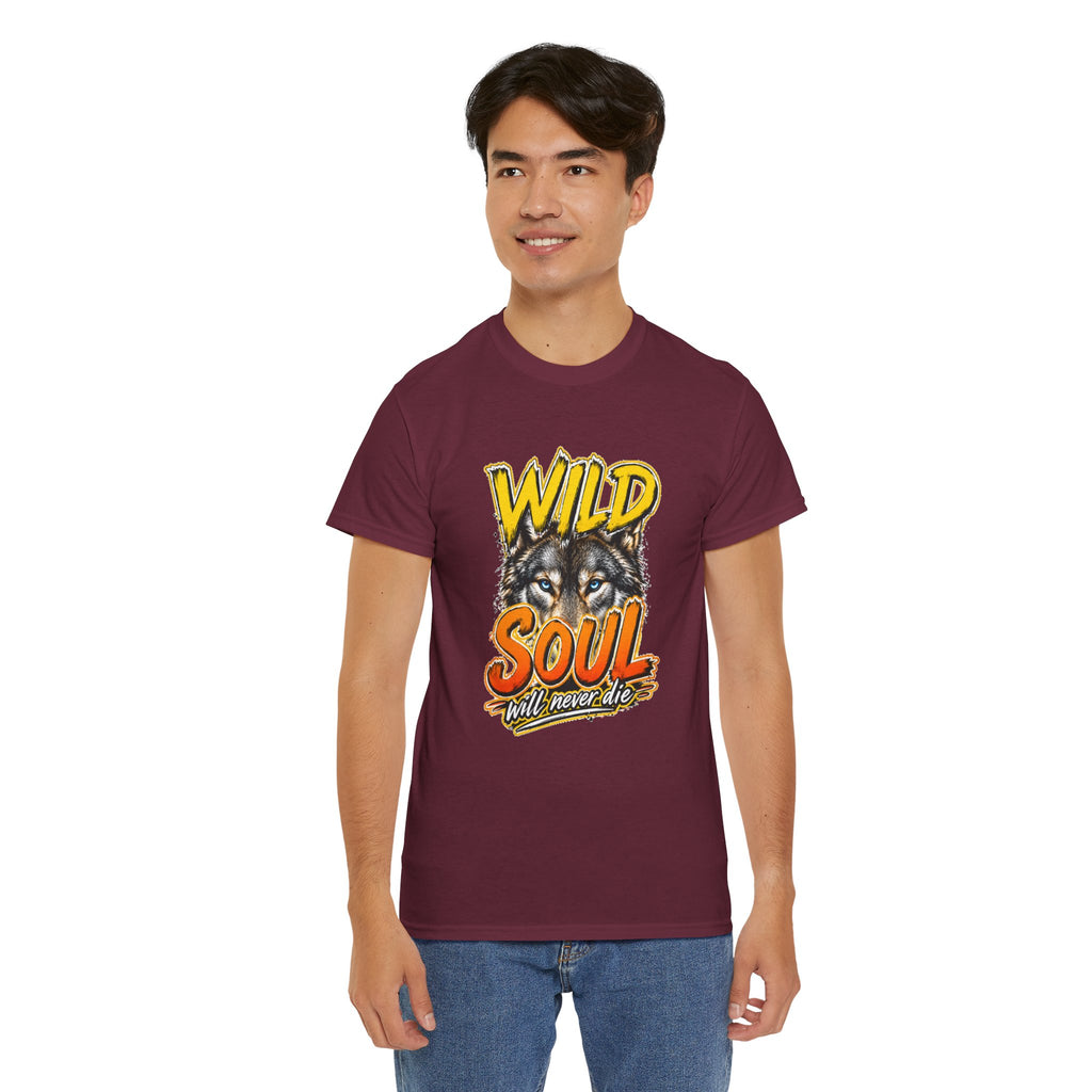 Wolf 'Wild Soul' Graphic Tee – Bold Wildlife Shirt for Nature Lovers