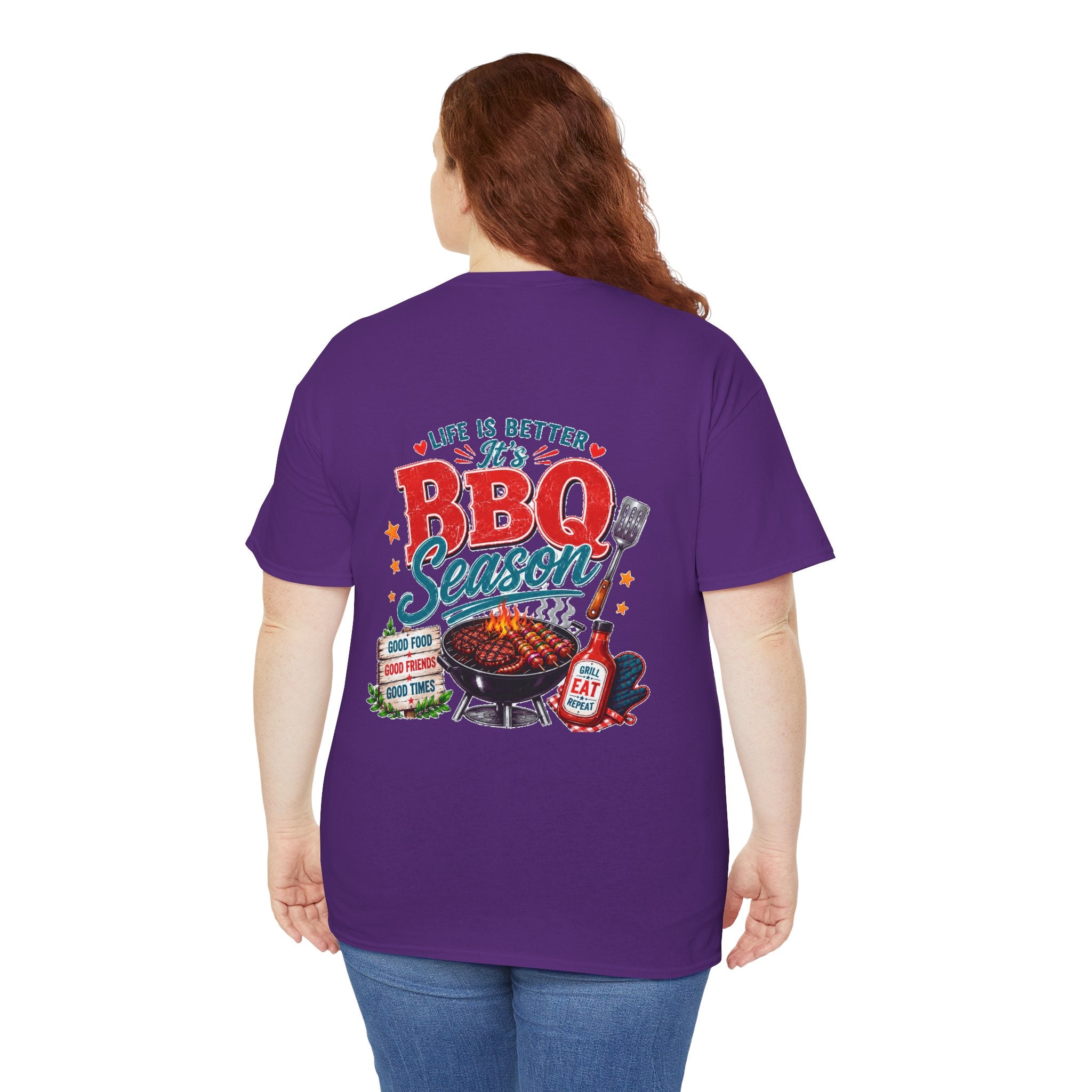 BBQ Season T-Shirt | Life Is Better It's BBQ Season Tee | Funny Grill Shirt | Summer Cookout Tee | Barbecue Lover Gift | Backyard BBQ Shirt