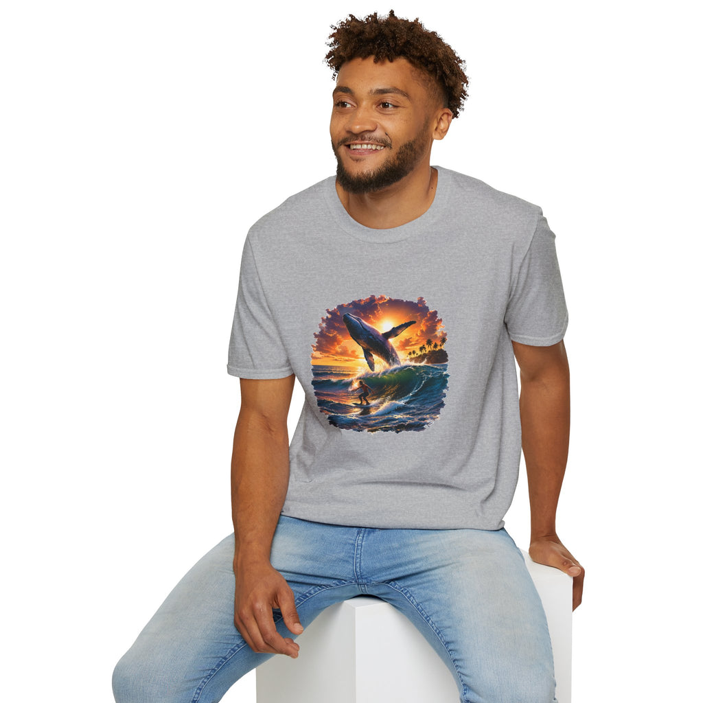 Whale Sunset T-Shirt — Ocean Jumping Humpback Tee