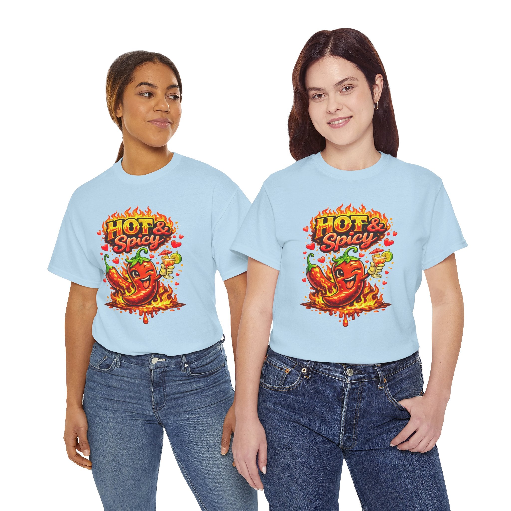 Hot & Spicy Pepper Shirt, Funny Chili Graphic Tee, Cute Food Lover T-Shirt, Spicy Gift