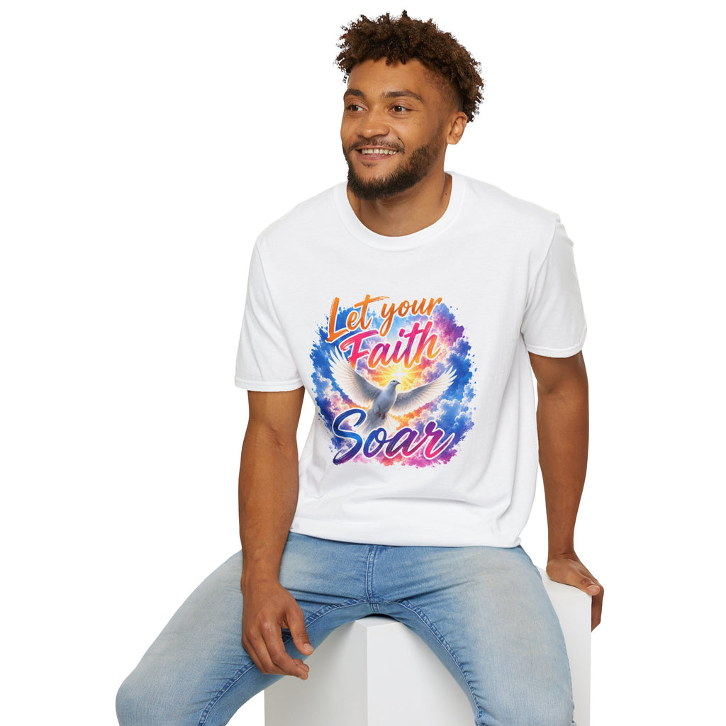 Let Your Faith Soar Christian Dove T-Shirt | Inspirational Faith Tee | Holy Spirit Dove Shirt | Religious Gift for Women & Men
