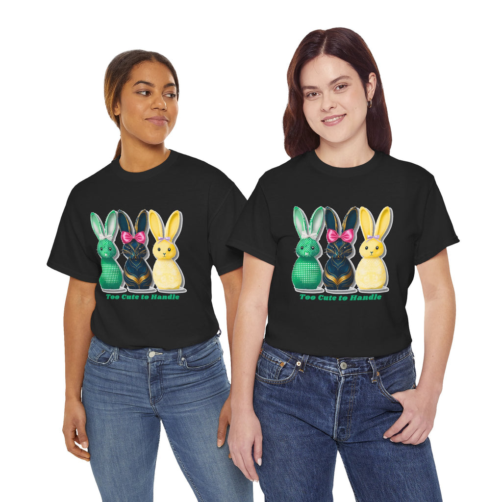 Funny Easter Bunny Shirt, Too Cute To Handle Tee, Cute Bunny Shirt, Easter Gift for Women, Spring Rabbit T-Shirt, Easter Outfit