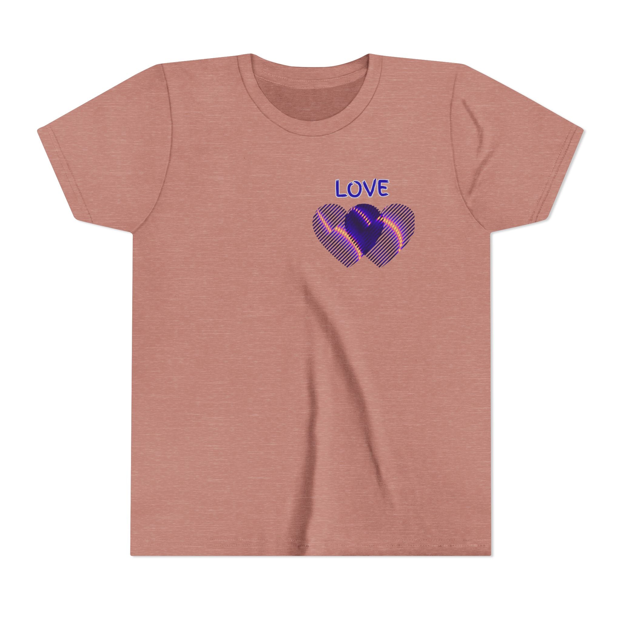 Youth Tee — Purple Heart 'LOVE' Graphic Kids T-Shirt