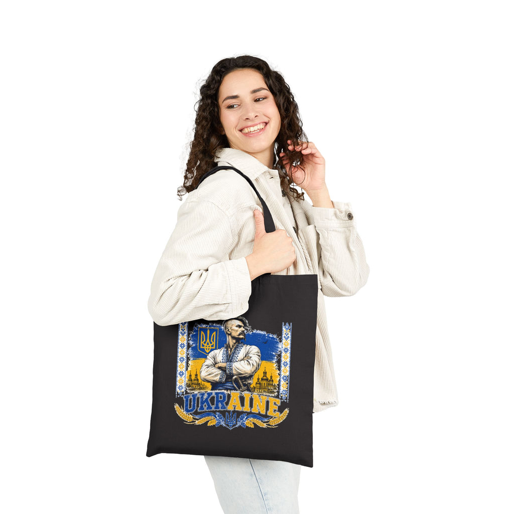 Ukraine Pride Canvas Tote Bag — Patriotic Ukrainian Design