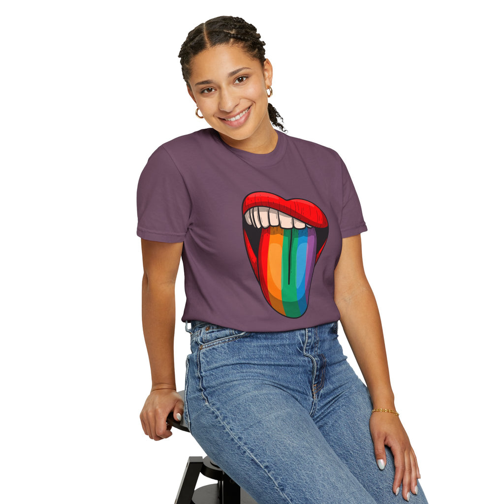 Rainbow Tongue T-Shirt — Pride Lip Graphic Tee