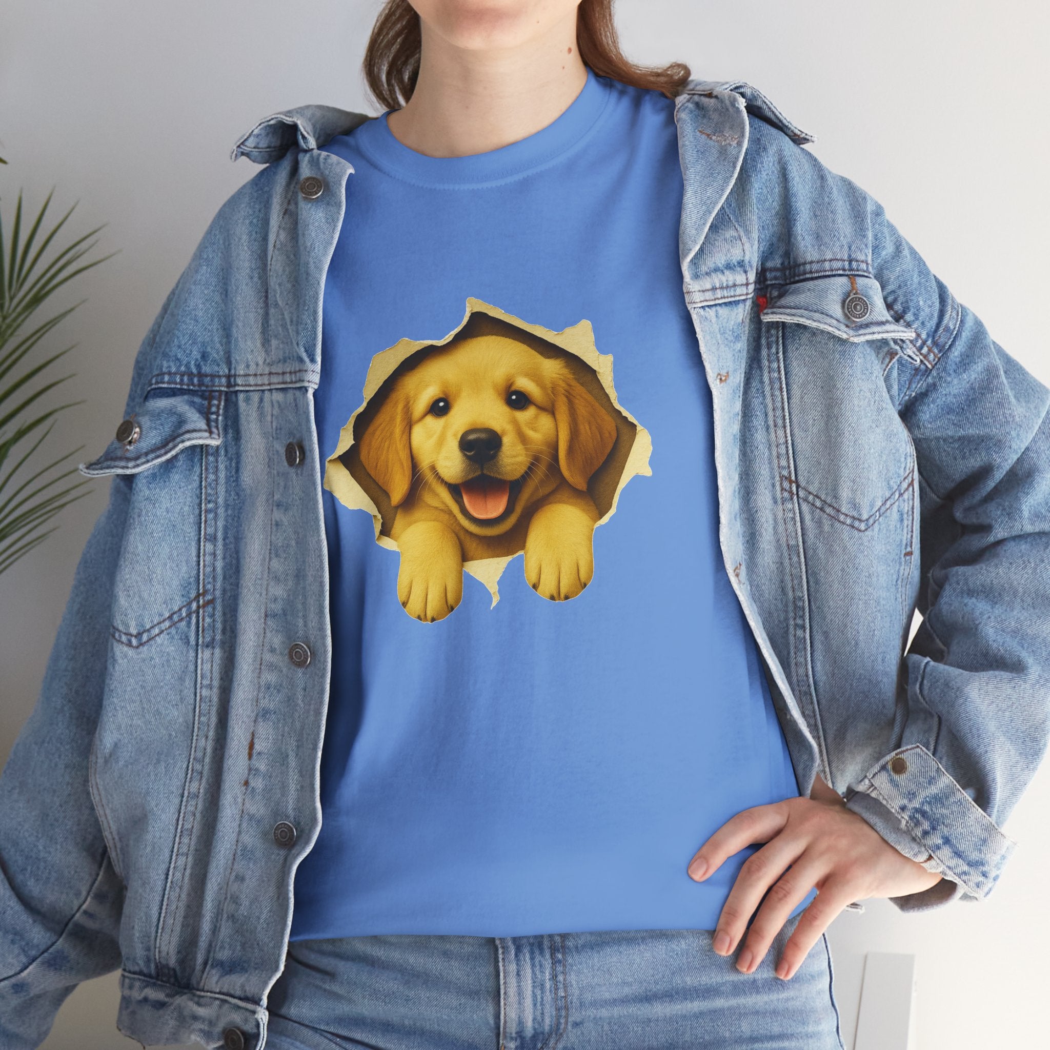 Golden Retriever Peekaboo Shirt, Cute Dog Lover T-Shirt, Funny Puppy Tee, Golden Retriever Gift, Pet Lover Graphic Shirt