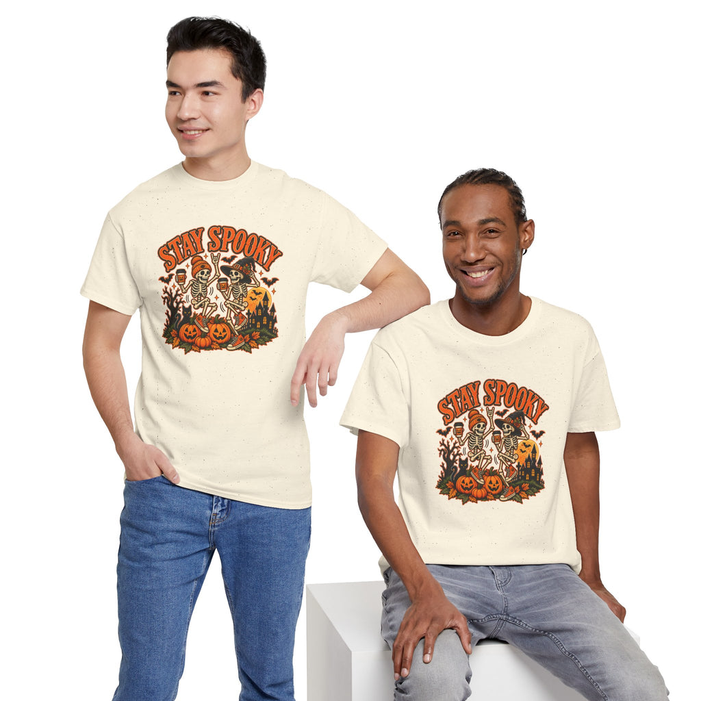 Stay Spooky Halloween Shirt | Dancing Skeleton Pumpkin Graphic Tee