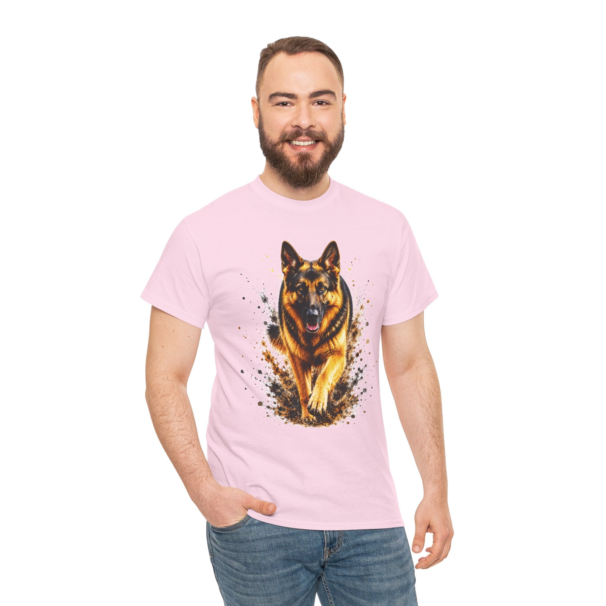German Shepherd Running T-Shirt, German Shepherd Graphic Tee, Dog Lover Shirt, Unisex German Shepherd Tee, Gift for Dog Owner, K9 Animal Shirt