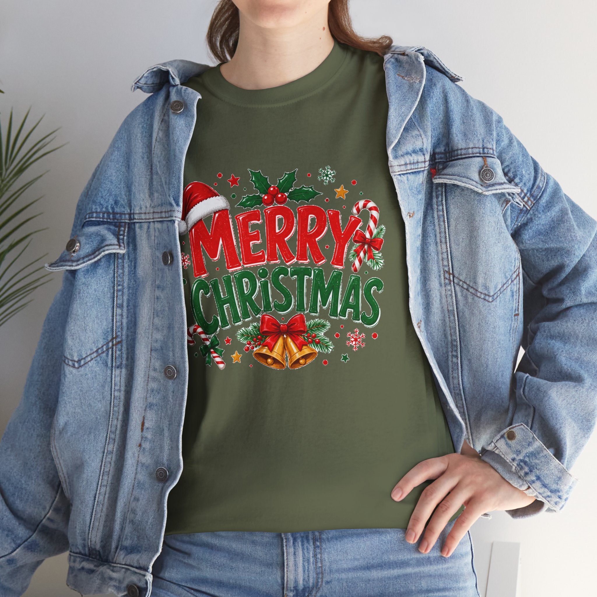 Merry Christmas Shirt, Christmas Graphic Tee, Santa Hat T-Shirt, Holiday Party Shirt, Xmas Gift for Men Women