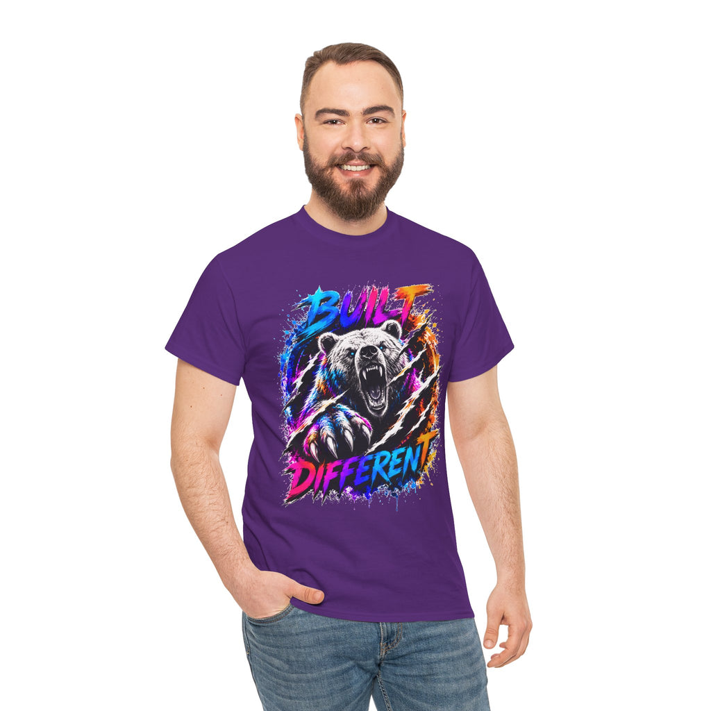 Built Different Bear T-Shirt — Bold Retro Grunge Graphic Tee
