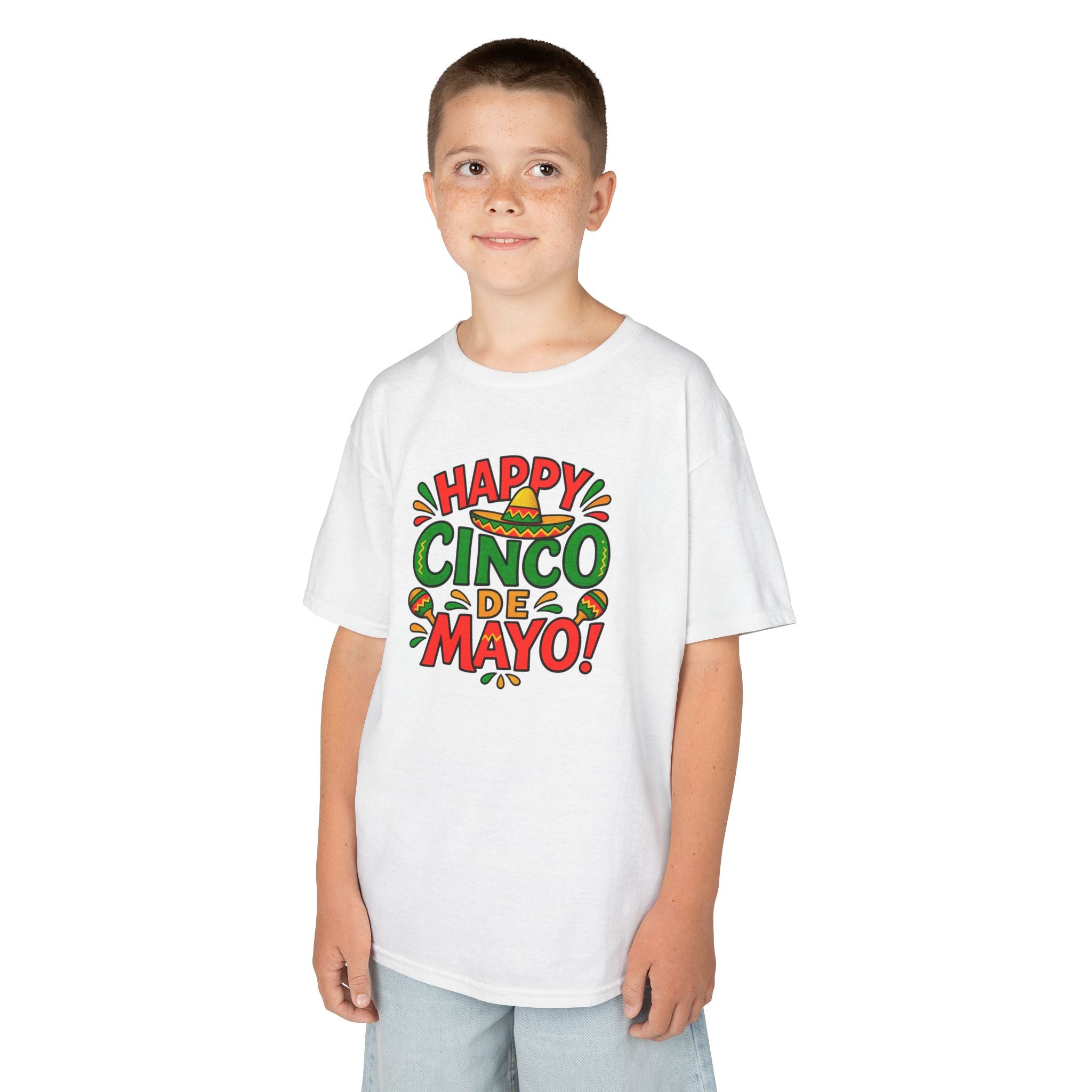 Kids "Happy Cinco de Mayo!" Tee — Festive Mexican Holiday Shirt