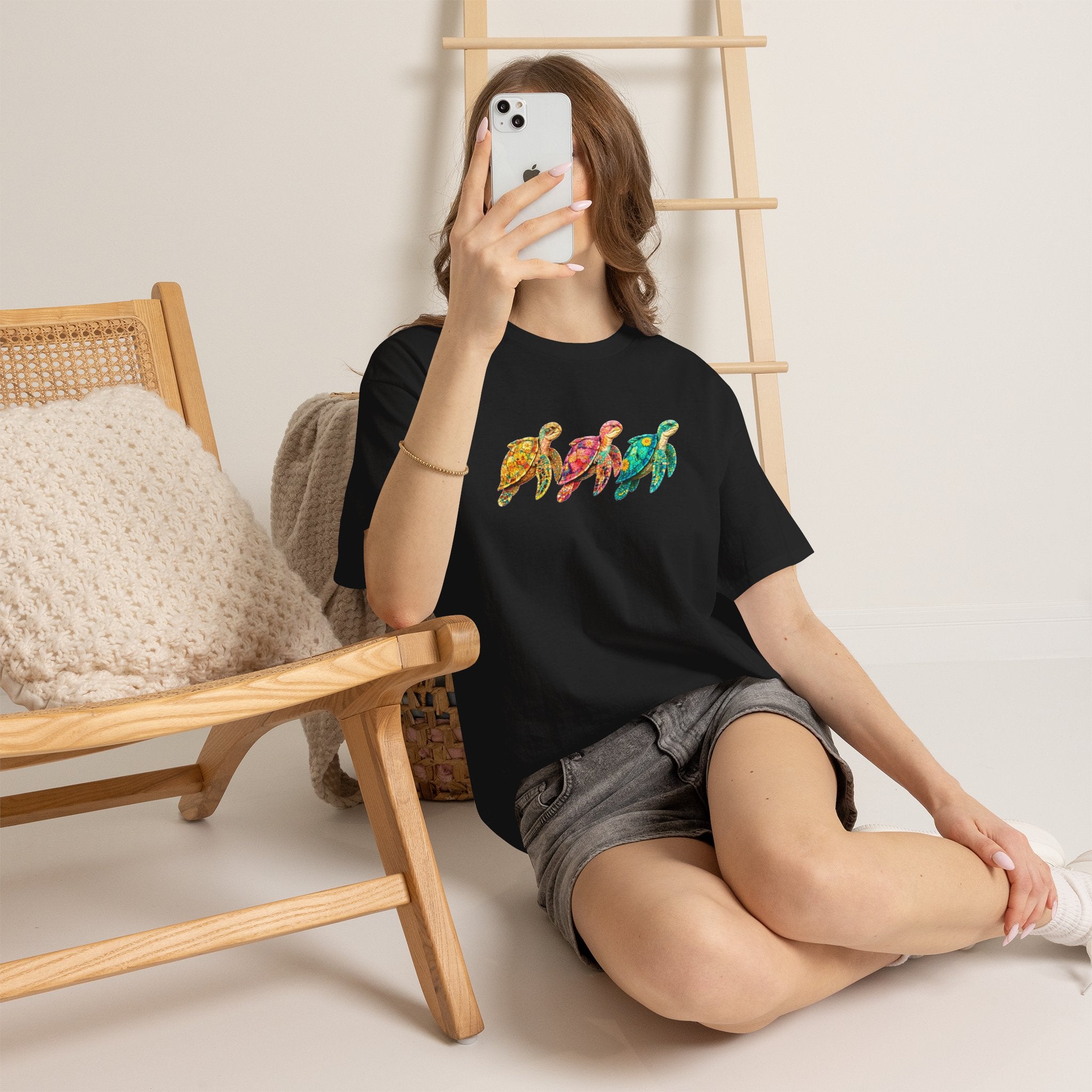 Sea Turtle T-Shirt, Colorful Sea Turtle Tee, Beach Lover Shirt, Ocean Lover Gift, Coastal Graphic Tee, Marine Life Shirt, Summer Vacation Tee
