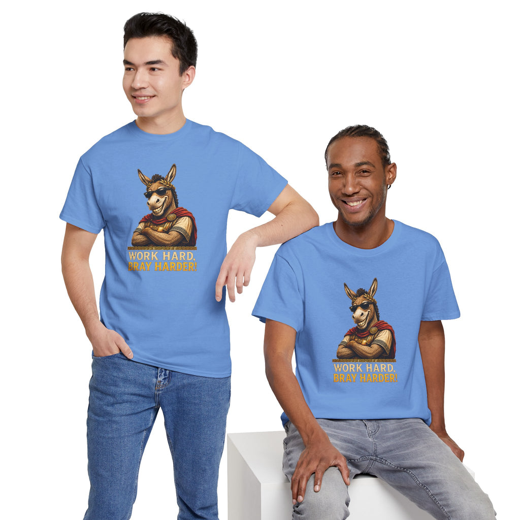 Work Hard Bray Harder T‑Shirt — Funny Donkey Motivational Tee