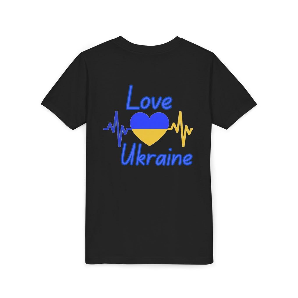 Youth Tee — Love Ukraine Heartbeat Kids Shirt
