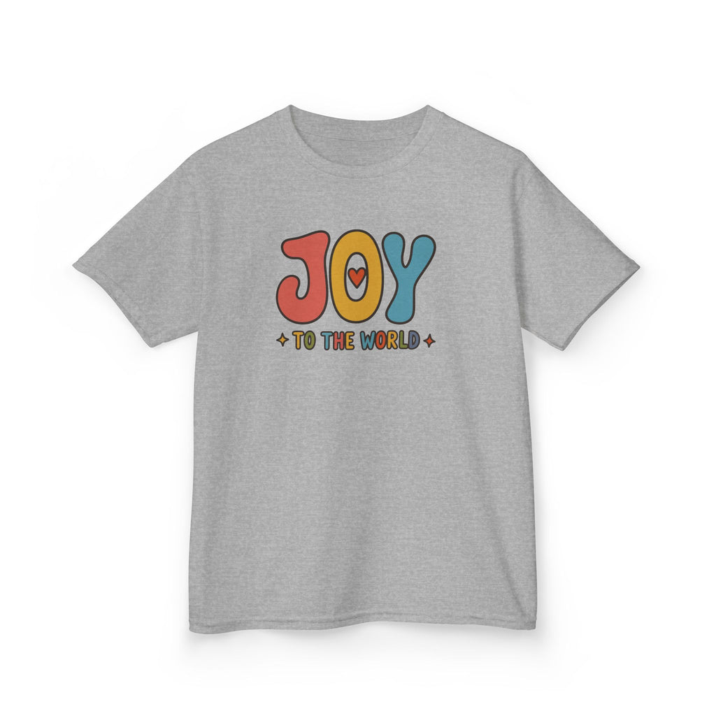 Kids Joy to the World Shirt | Retro Christmas Tee for Kids | Holiday Graphic T-Shirt | Cute Kids Xmas Shirt
