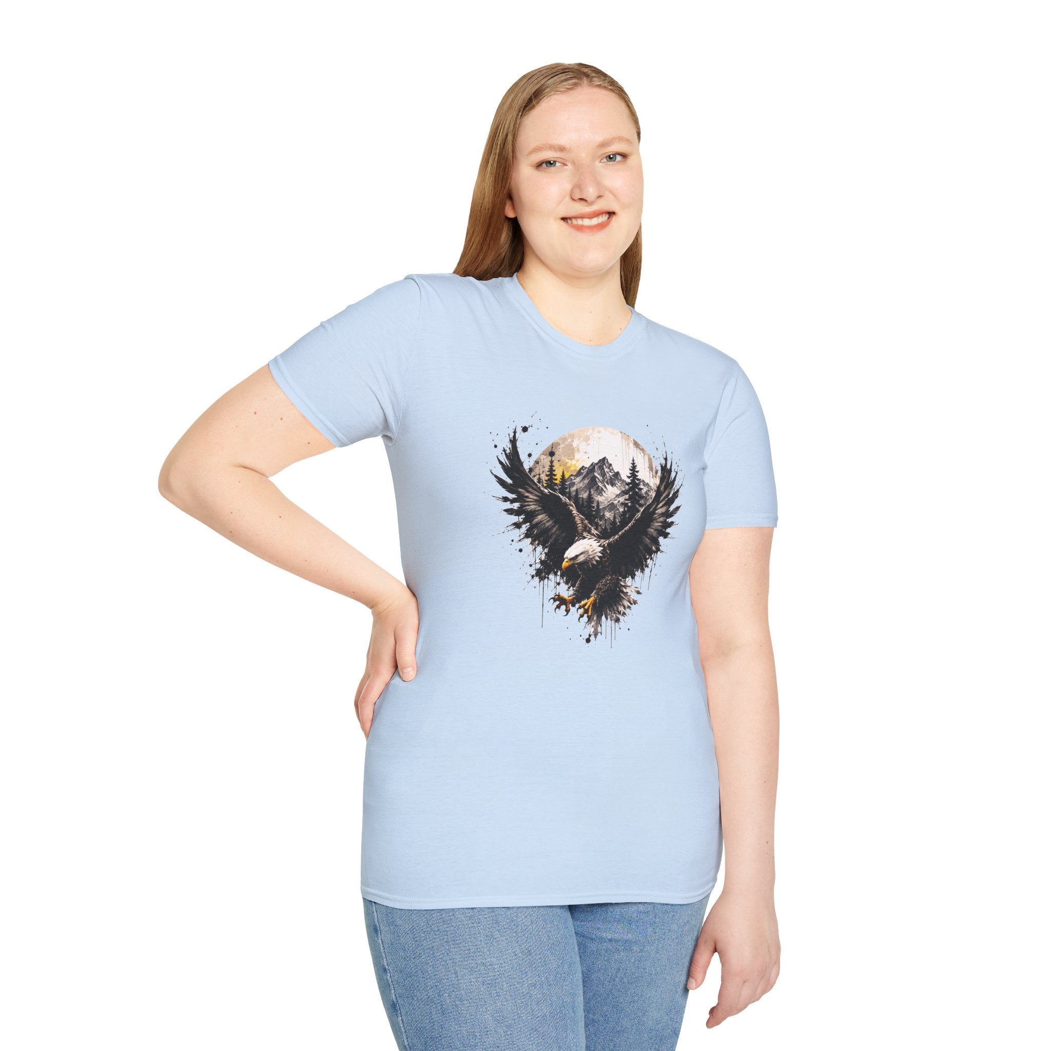 Bald Eagle Mountain T-Shirt | Patriotic Eagle Graphic Tee | Nature Lover Shirt | Outdoor Adventure Tee | Unisex Wildlife Gift
